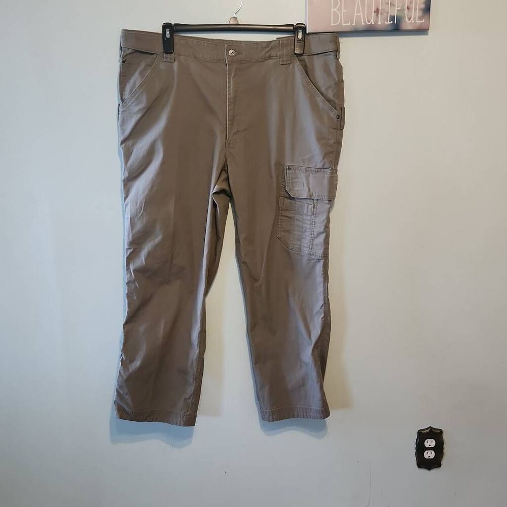 Duluth Trading Company Flex Fire Hose CoolMax Cargo Pants 44x30 Tan